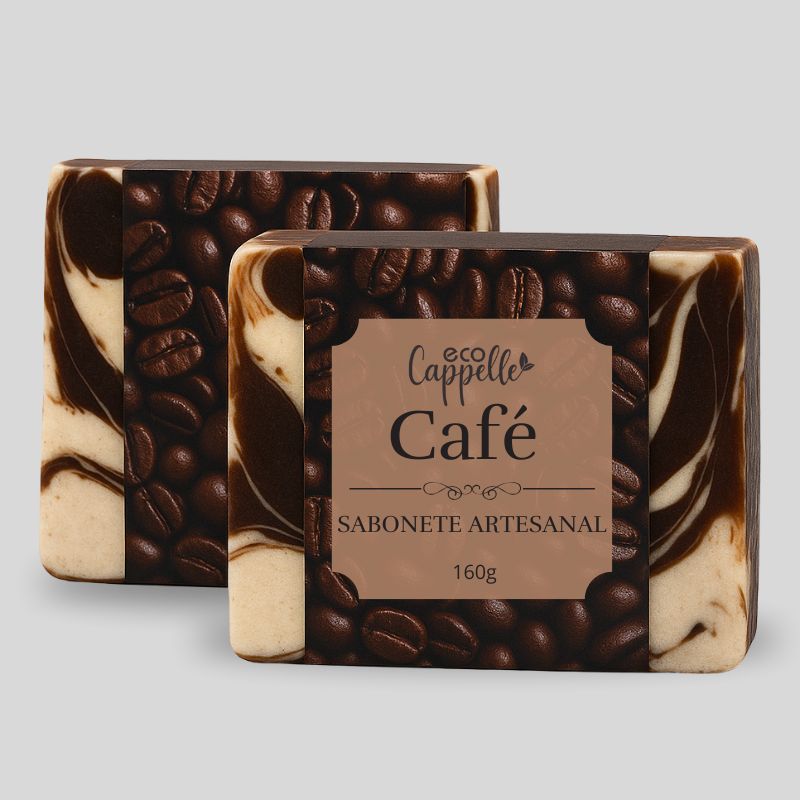 Kit 2 Sabonetes Hidratantes de Café - 160g cada