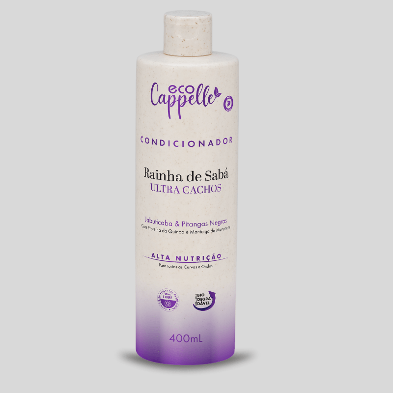 Condicionador Acidificante Ultra Cachos Rainha de Sabá - 400ml - EcoCappelle