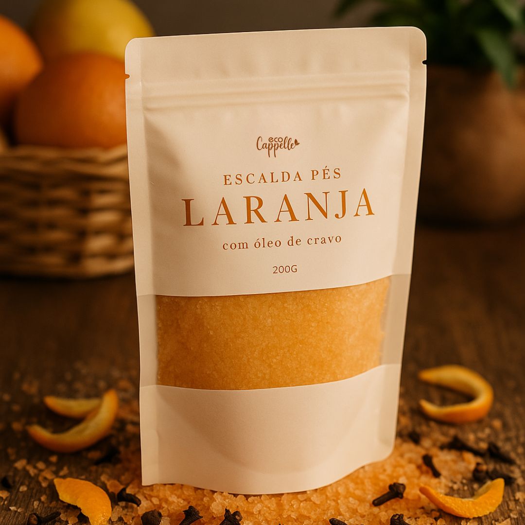 Escalda Pé Laranja com Óleo de Cravo - 200g - EcoCappelle