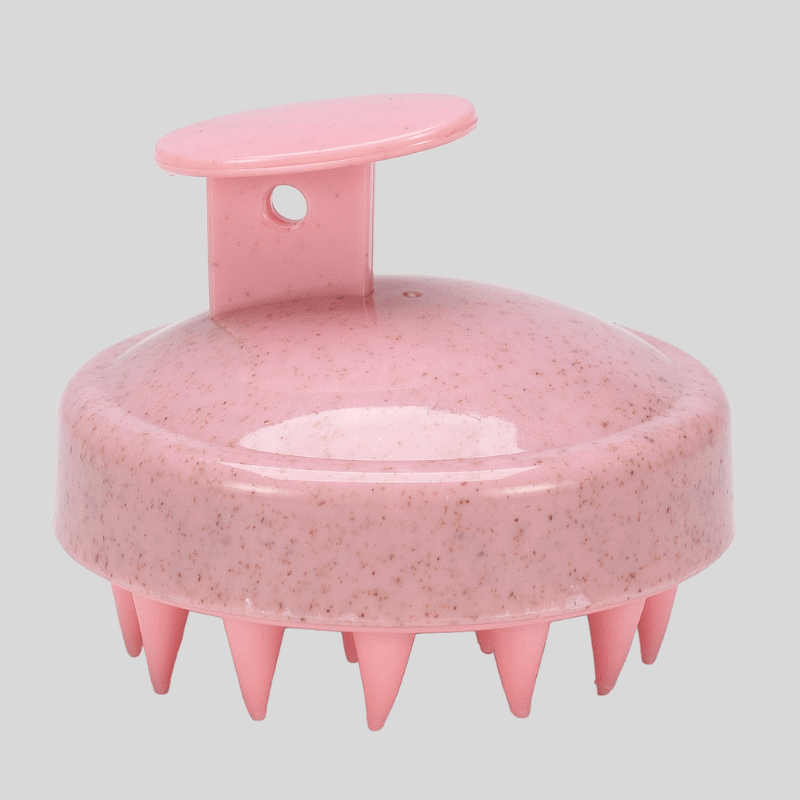 Escova Massageadora Capilar de Couro Cabeludo para Banho Rosa - EcoCappelle