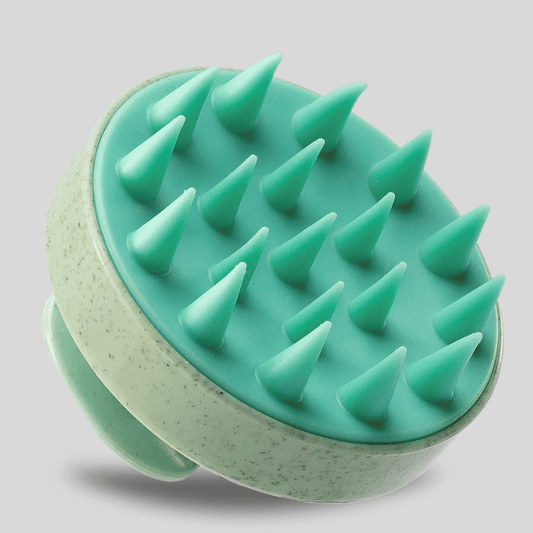 Escova Massageadora Capilar de Couro Cabeludo para Banho Verde - EcoCappelle