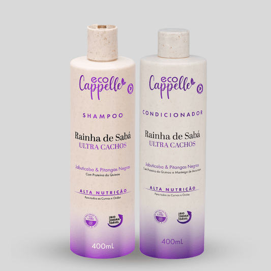 Kit Ultra Cachos Raínha de Sabá - Shampoo + Condicionador Acidificante - EcoCappelle