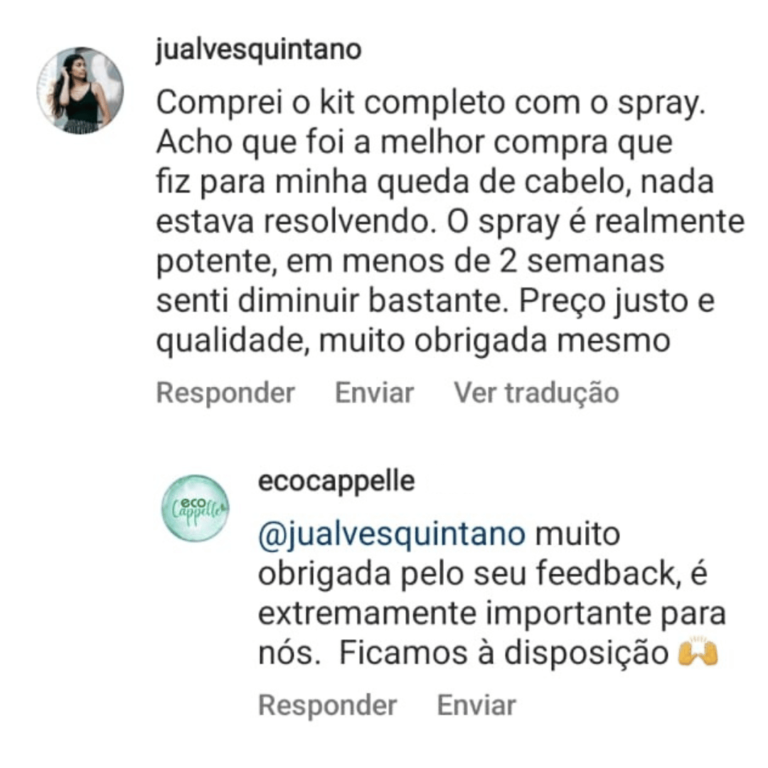 Tônico Fortificante Capilar com 5 ativos - Spray 100ml - EcoCappelle