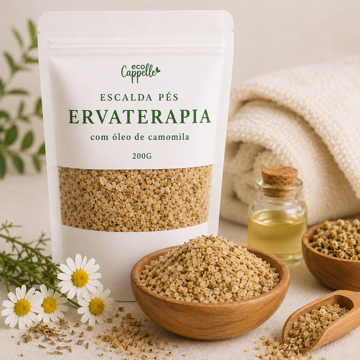 Escalda Pé Ervaterapia com Óleo de Camomila - 200g