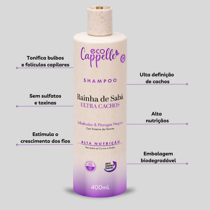 Shampoo Cachos Rainha de Sabá - 400ml