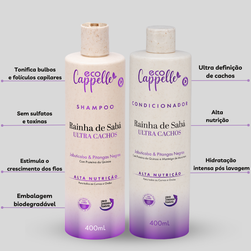 Kit Transição Capilar - Shampoo + Condicionador Acidificante + Máscara + Ativador de Cachos +Tônico Fortificante