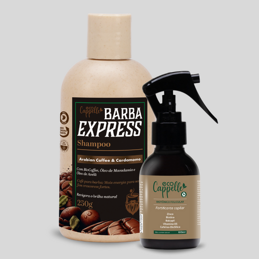 Kit Barba Express - Shampoo + Tônico fortificante