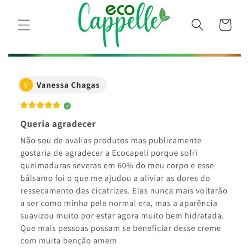 Bálsamo Reparador para Mãos / Pés - 20%OFF - EcoCappelle