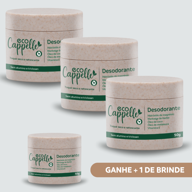 Compre 3 desodorantes e leve 4. Sem alumínio e triclosan - EcoCappelle
