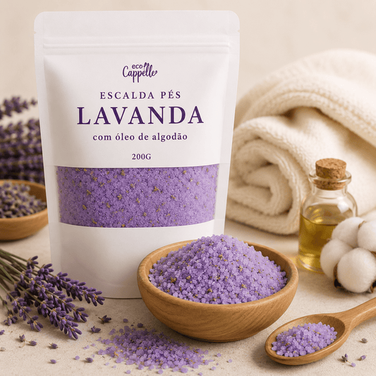 Escalda Pé Lavanda e Óleo de Algodão - 200g - EcoCappelle