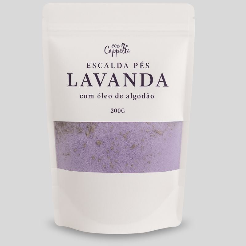 Escalda Pé Lavanda e Óleo de Algodão - 200g - EcoCappelle