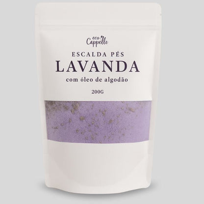 Escalda Pé Lavanda e Óleo de Algodão - 200g - EcoCappelle