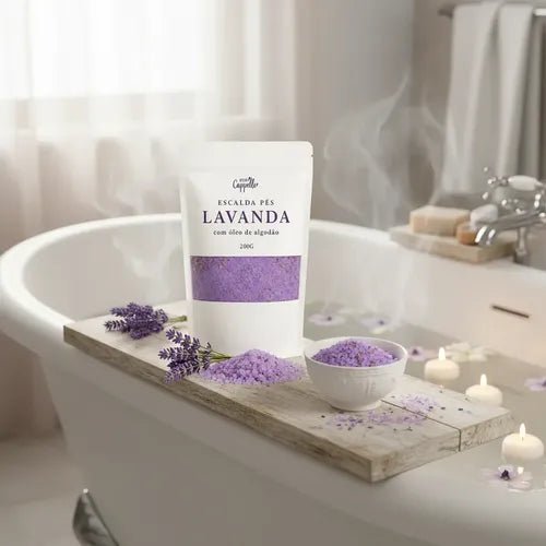 Escalda Pé Lavanda e Óleo de Algodão - 200g - EcoCappelle