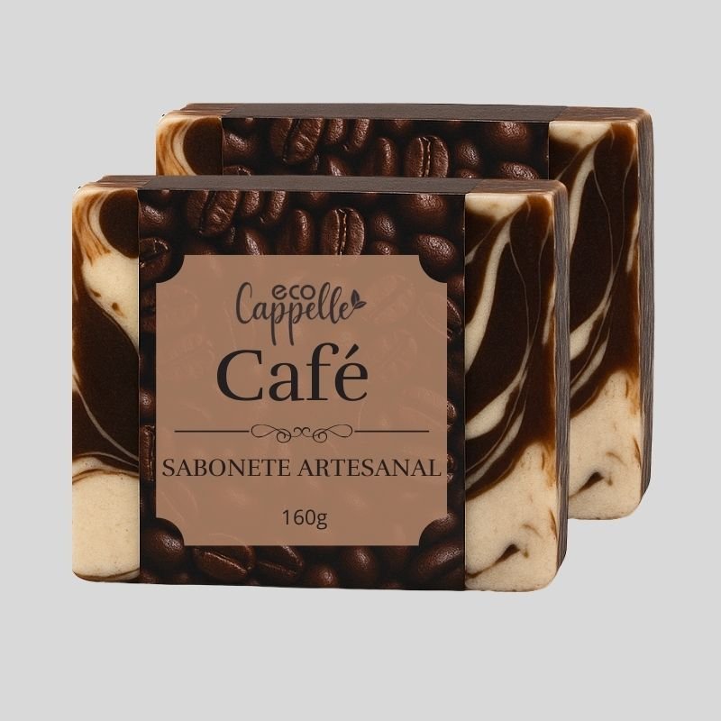 Kit 2 Sabonetes Hidratantes de Café - 160g cada - EcoCappelle