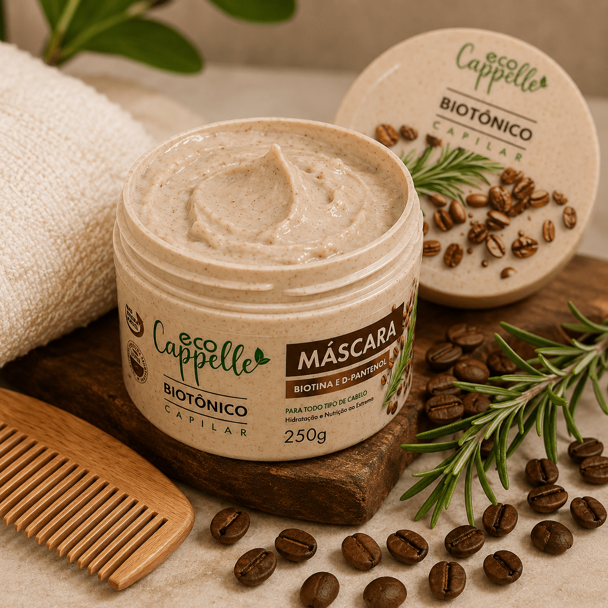 Kit Antiqueda Biotônico Folicular - Shampoo + Tônico fortificante + Máscara Hidratação - EcoCappelle