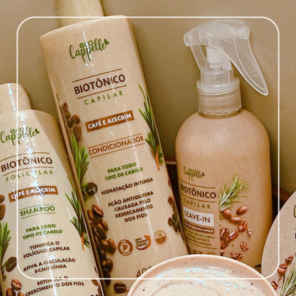 Kit Biotônico Folicular - Shampoo + Condicionador + Máscara + Leave-In