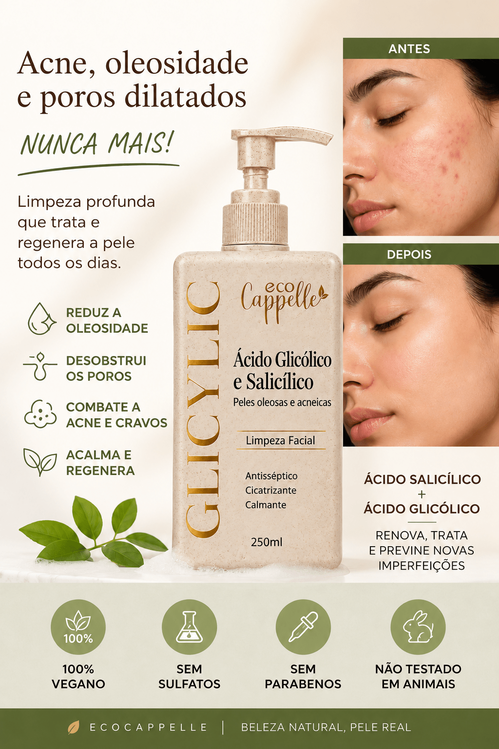 Sabonete Líquido Ácido Glicólico + Ácido Salicílico - Glicylic - EcoCappelle