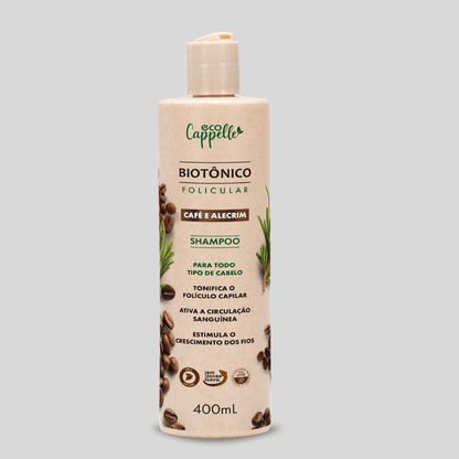 Shampoo Biotônico Folicular - Café e Alecrim - 400ml - EcoCappelle
