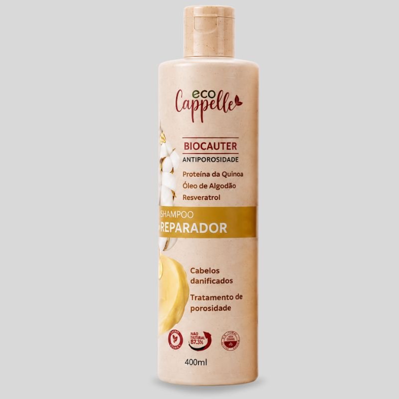 Shampoo Reparador BioCauter Antiporosidade - 400ml - EcoCappelle